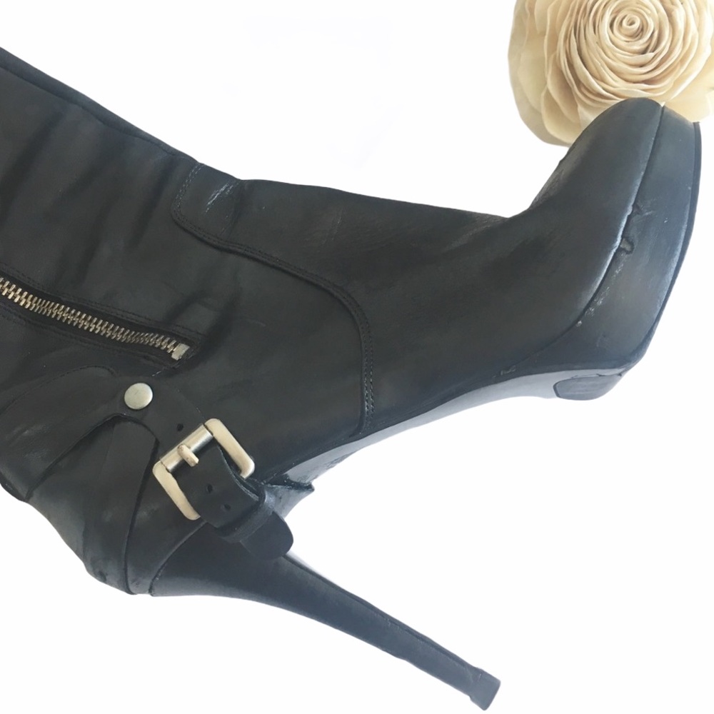Nine West ✪ Stiletto Tall Platform Leather Boot ✪ - Picture 4 of 12